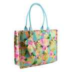 Set of 2 Bahamas Printed Tote Bag with Matching Coin Pouch - Green & Pink_8574463_6