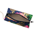 Set of 2 Bahamas Pink Flower Printed Tote Bag with Matching Coin Pouch - Navy_8574464_9