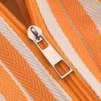 Nautical Striped Large Beach Tote Bag - Navy & Yellow_8574501_6