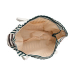 Nautical Striped Large Beach Tote Bag - Green Coffee_8574502_5