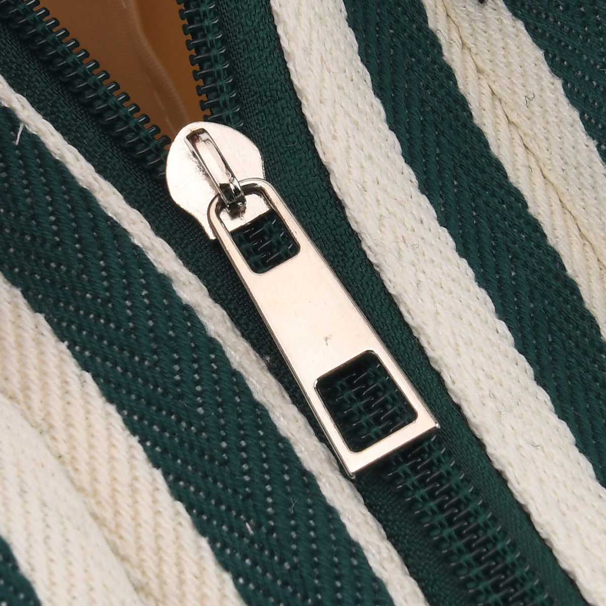 Nautical Striped Large Beach Tote Bag - Green Coffee V32521087 6