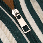 Nautical Striped Large Beach Tote Bag - Green Coffee_8574502_6