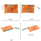 Set of 2 Printed Tote Bag with Matching Pouch - Orange & Blue_8574510_6