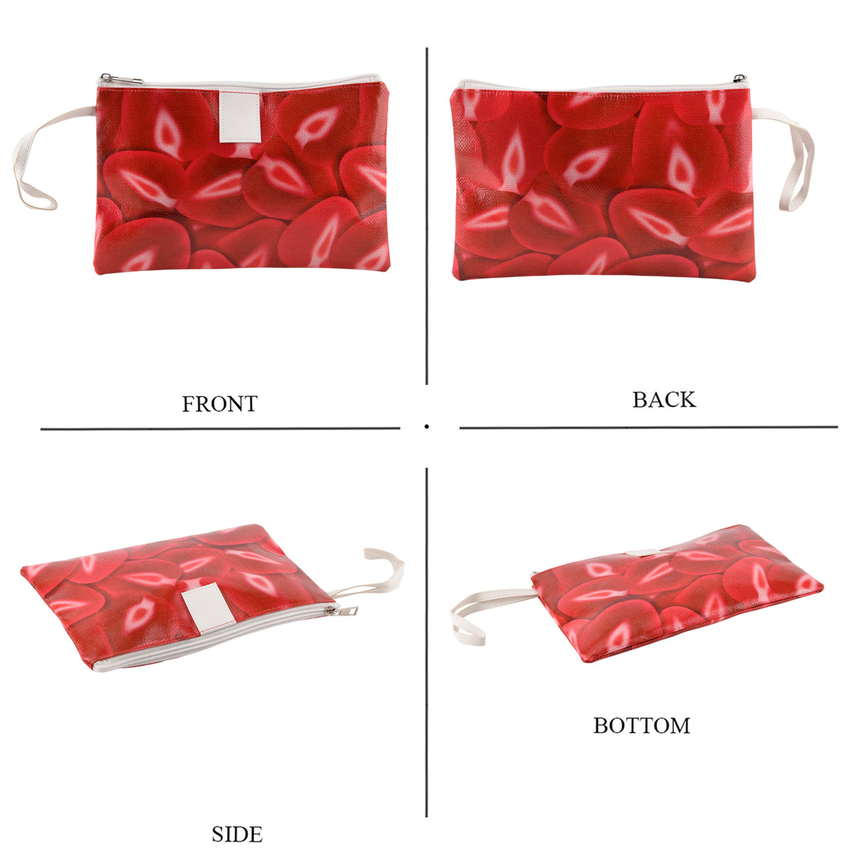 Set of 2 Printed Tote Bag with Matching Pouch - Red V32701044 6