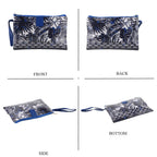 Set of 2 Tropical Print Tote Bag with Matching Pouch - Blue_8574512_6