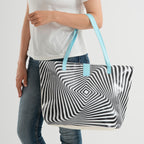 Set of 2 Printed Tote Bag with Matching Pouch - Black & White_8574513_3