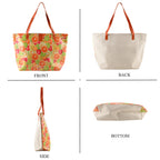 Set of 2 Printed Tote Bag with Matching Pouch - Orange Green_8574514_4