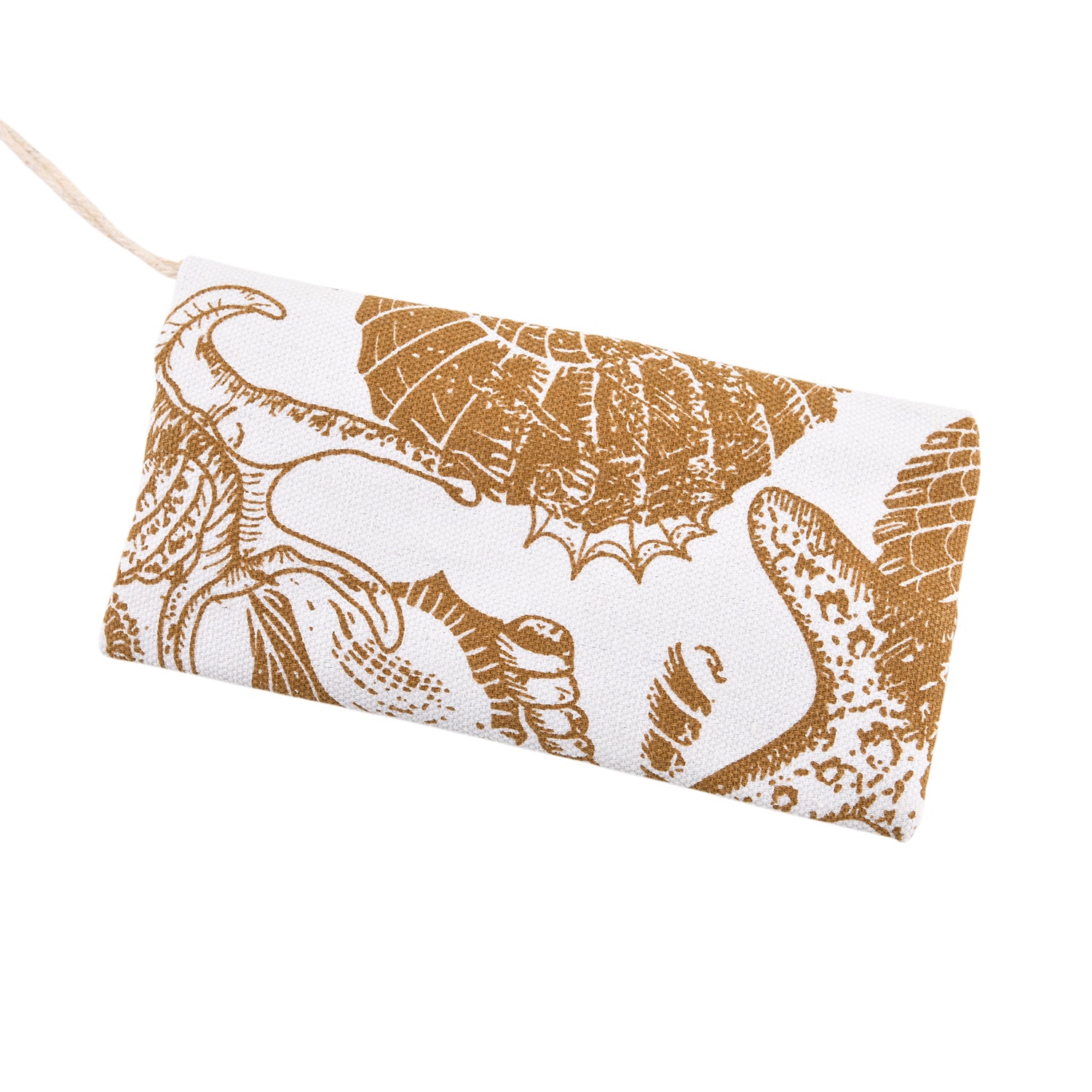 Seashell Print Tote Bag Set with Bamboo Handles - Coffee V32515261 7