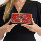 PU Patterned Wallet (Size 19x2x10 cm) - Red Floral_8574632_3
