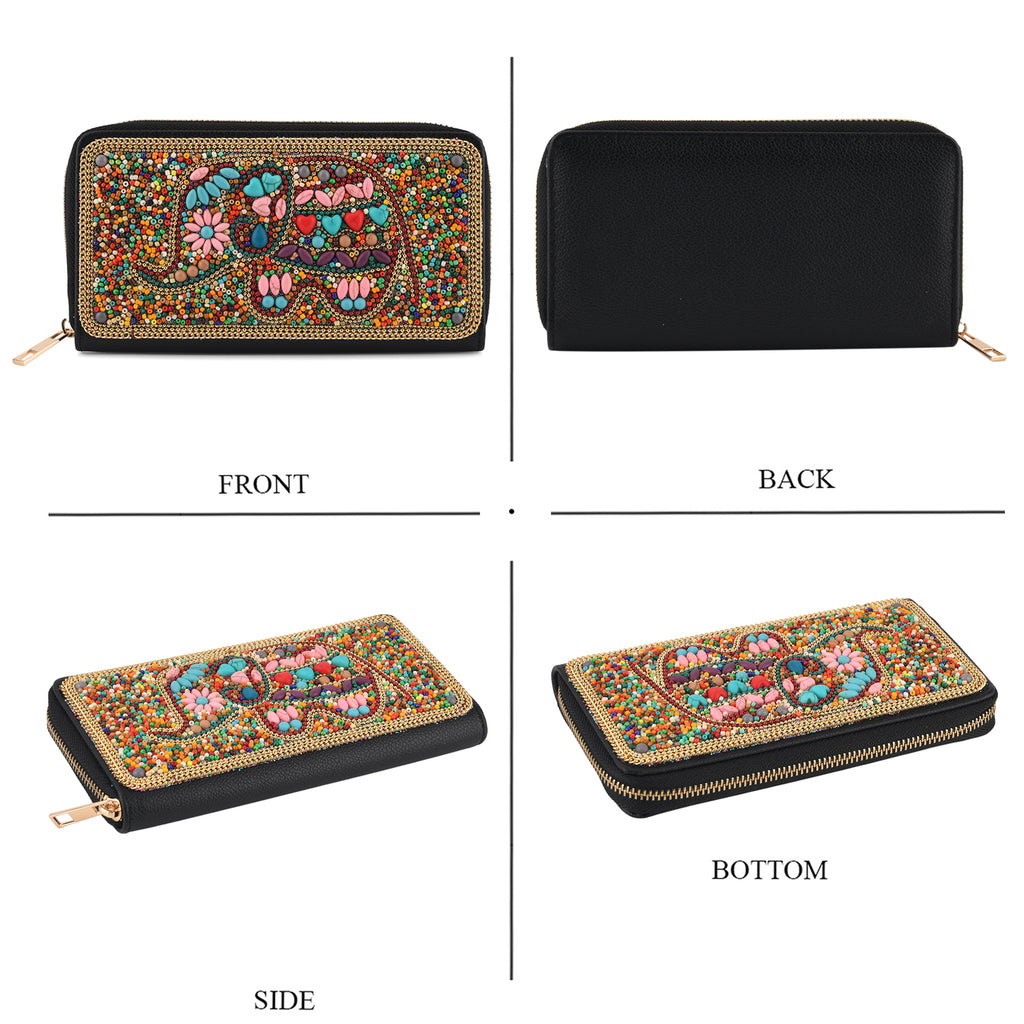 PU Patterned Wallet (Size 19x2x10 cm) - Multi Color_8574635_4
