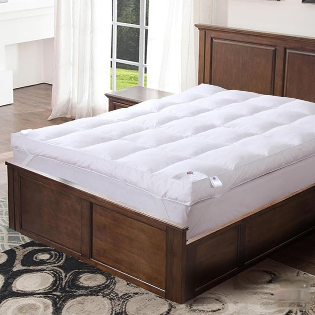 100% Goose feather and down Mattress Topper 12.5cm Deep 85% Goose Feather and 15% Feather Down - Double_8574655