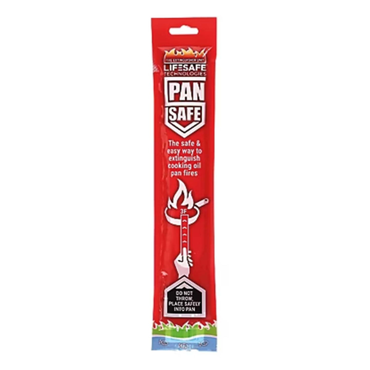 LifeSafe Technologies PanSafe Fire Extinguisher - Non Toxic Eco Friendly Kitchen Fire Safety Device - Premium Drop In Cooking Oil Sachet for Instant Pan Extinguishing - Red V32514879 0