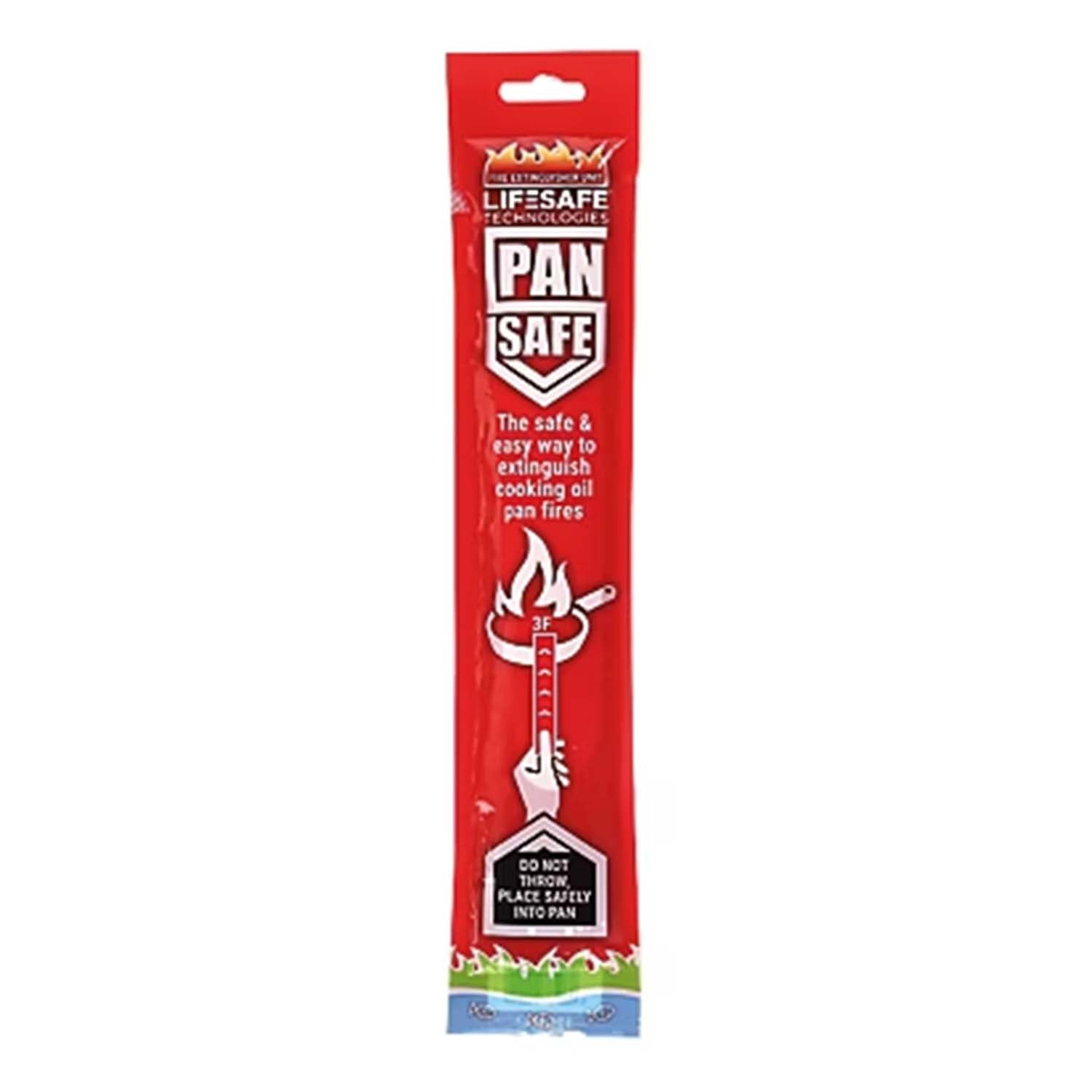 LifeSafe Technologies PanSafe Fire Extinguisher - Non Toxic Eco Friendly Kitchen Fire Safety Device - Premium Drop In Cooking Oil Sachet for Instant Pan Extinguishing - Red V32514879 0