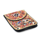 Multicolour Beaded Elephant Embroidery Phone Crossbody Bag with Adjustable Strap_8574688_6