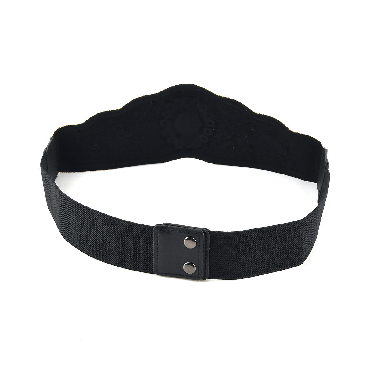 Vintage Multi-colour Stone Embellished Elasticated Stretch Waist Belt (100 cm) - Off White &amp; Blue V32576222 5
