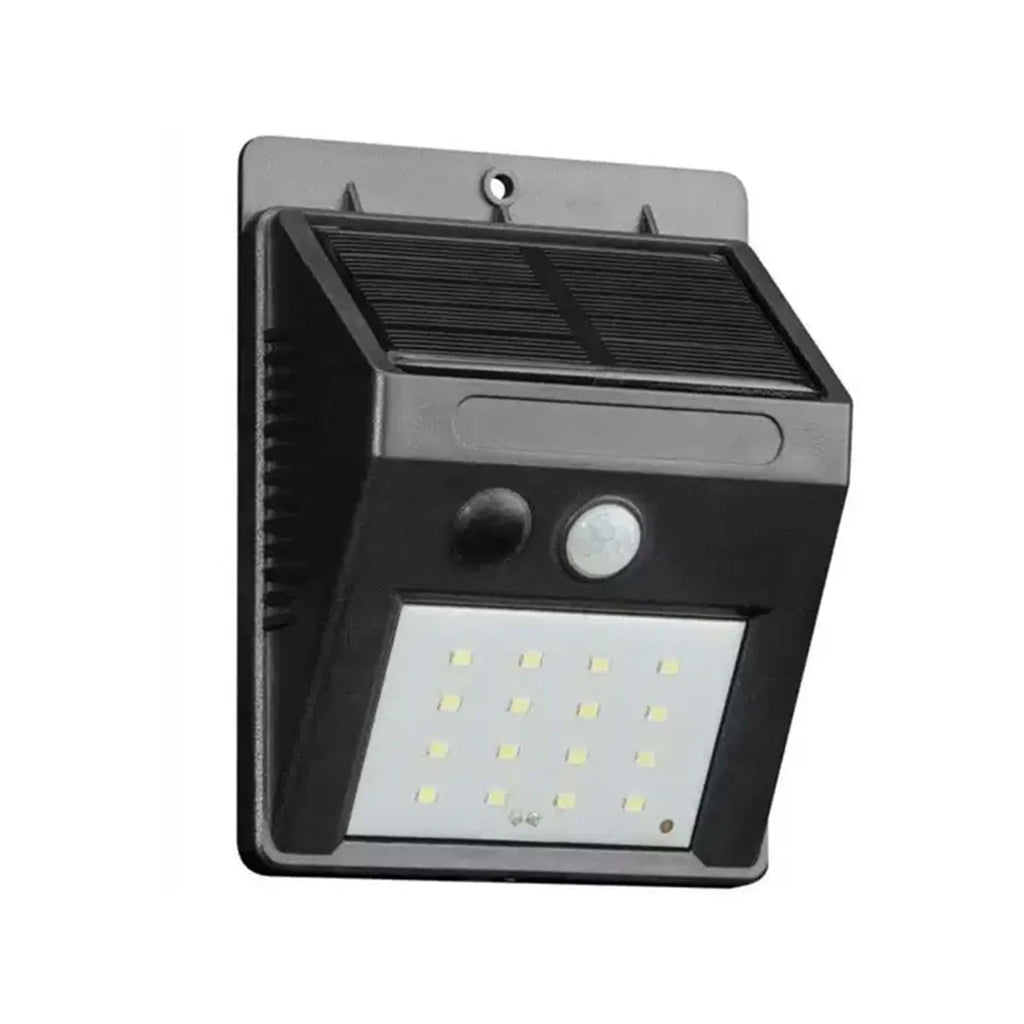 PIR Motion Sensor LED Solar Security Wall Light (270 Lumen) - Black_8574978