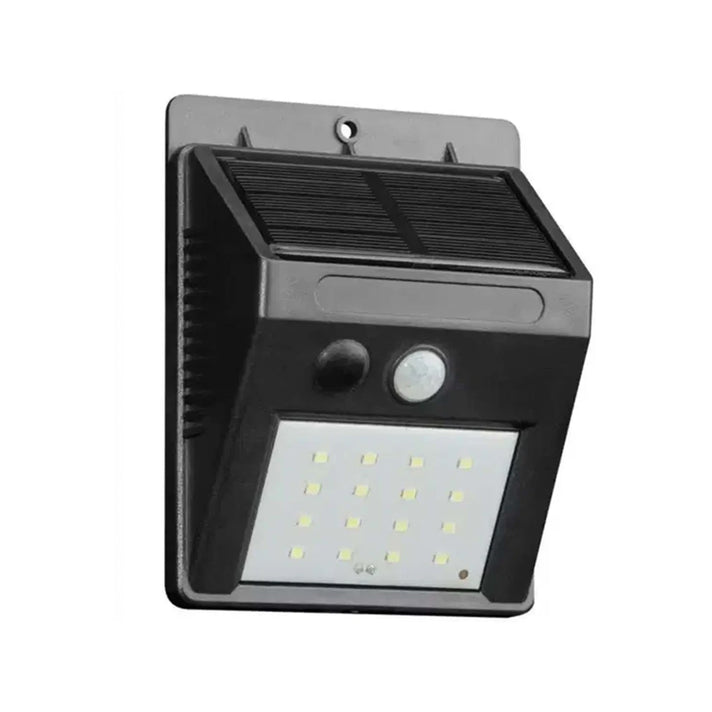 PIR Motion Sensor LED Solar Security Wall Light (270 Lumen) - Black V32664631 1