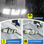 PIR Motion Sensor LED Solar Outdoor Wall Light (800 Lumen) - Black