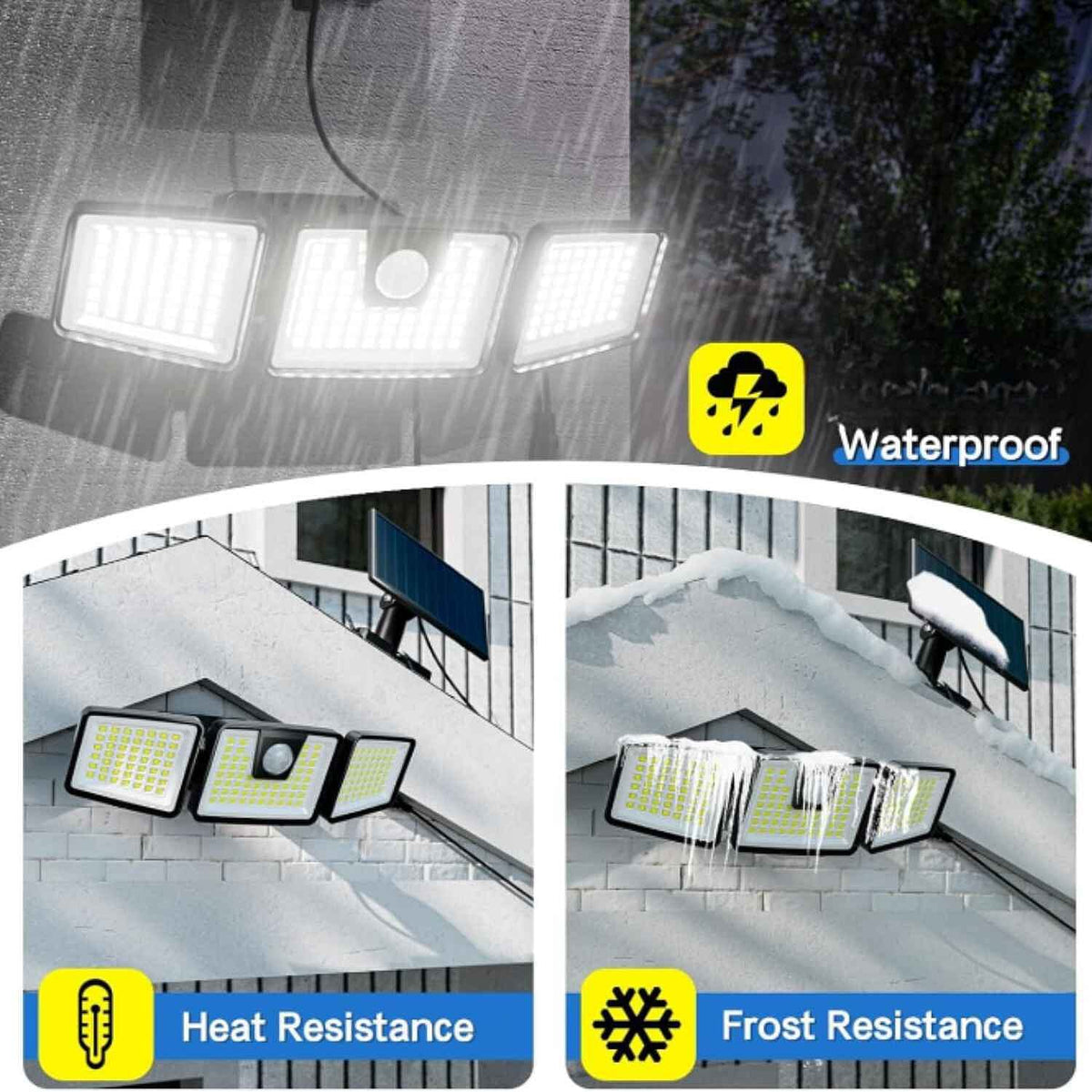 PIR Motion Sensor LED Solar Outdoor Wall Light (800 Lumen) - Black V32576283 1