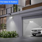 PIR Motion Sensor LED Solar Outdoor Wall Light (800 Lumen) - Black