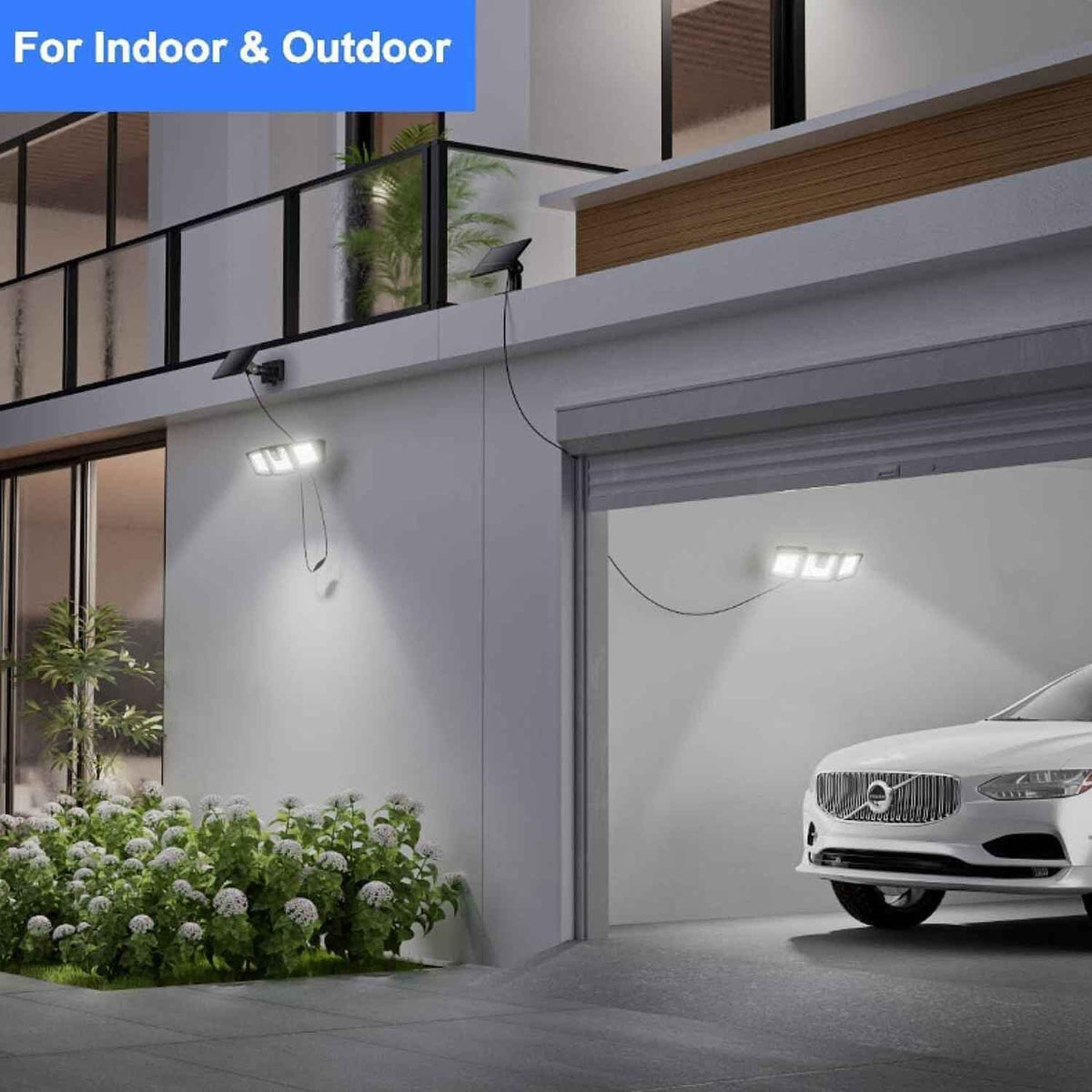 PIR Motion Sensor LED Solar Outdoor Wall Light (800 Lumen) - Black V32576283 2