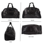 100% Genuine Leather Holdall Travel Duffel Bag - Brown_8575476_3