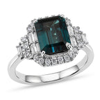 Rhapsody 950 Platinum AAAA Indicolite White Diamond EF, VS Main Stone With Surrounding Stone Ring, Platinum Wt.5.5 Gms  2.540  Ct._8575559