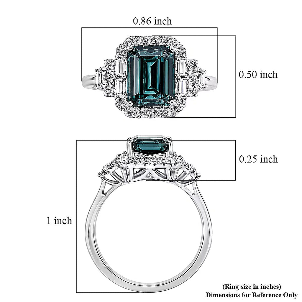 Rhapsody 950 Platinum AAAA Indicolite White Diamond EF, VS Main Stone With Surrounding Stone Ring, Platinum Wt.5.5 Gms  2.540  Ct._8575559_5