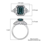 Rhapsody 950 Platinum AAAA Indicolite White Diamond EF, VS Main Stone With Surrounding Stone Ring, Platinum Wt.5.5 Gms  2.540  Ct._8575559_5