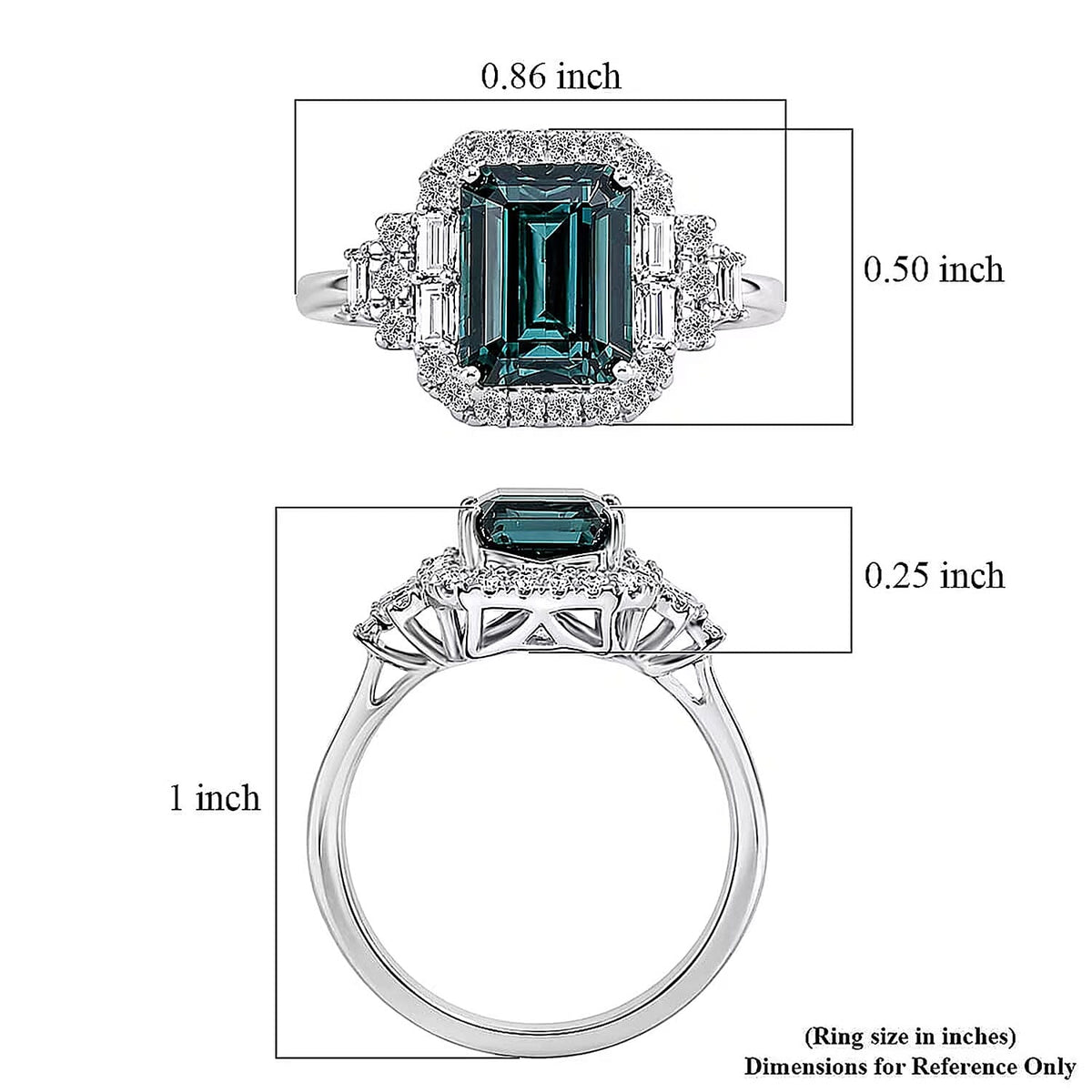 Rhapsody 950 Platinum AAAA Indicolite White Diamond EF, VS Main Stone With Surrounding Stone Ring, Platinum Wt.5.5 Gms  2.540  Ct. 8575559 5