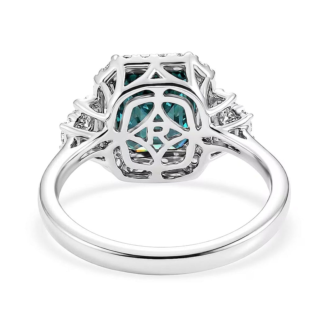 Rhapsody 950 Platinum AAAA Indicolite White Diamond EF, VS Main Stone With Surrounding Stone Ring, Platinum Wt.5.5 Gms  2.540  Ct._8575559_6
