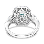 D'Joy Indicolite, Moissanite Main Stone With Surrounding Stone Ring in Rhodium OverlaySterling Silver  1.460  Ct._8575585_4
