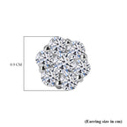 Luxuriant - Lab Grown Diamond (SI/G-H) Pressure Set Earring with Push Post in Rhodium Overlay Sterling Silver 2.00 Ct._8575816_6