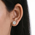 Luxuriant - Lab Grown Diamond (SI/G-H) Pressure Set Earring with Push Post in 18K Vermeil Yellow Gold Plated Sterling Silver 2.00 Ct._8575817_1