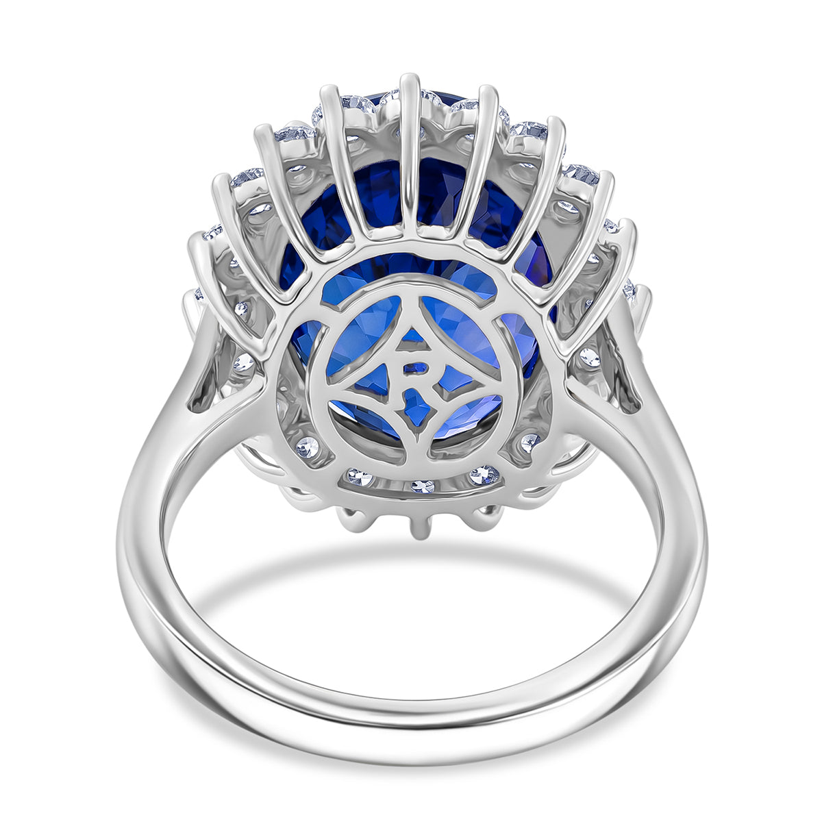 THE HEIRLOOM COLLECTION - Rhapsody 950 Platinum AAAA Tanzanite (9.00ct) &amp; Natural Diamond (VS/E-F) Halo Ring 9.85 Ct, Platinum Wt.7.44 Gms 8576180 5