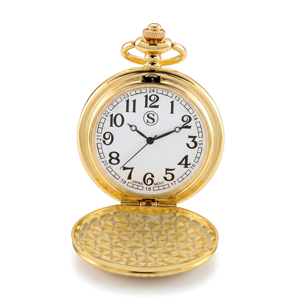 STRADA Limited Edition Green Enamelled Carp Pocket Watch With Japanese Movement, Water Resistancy &amp; 31 Inch Curb Chain V32512466 7