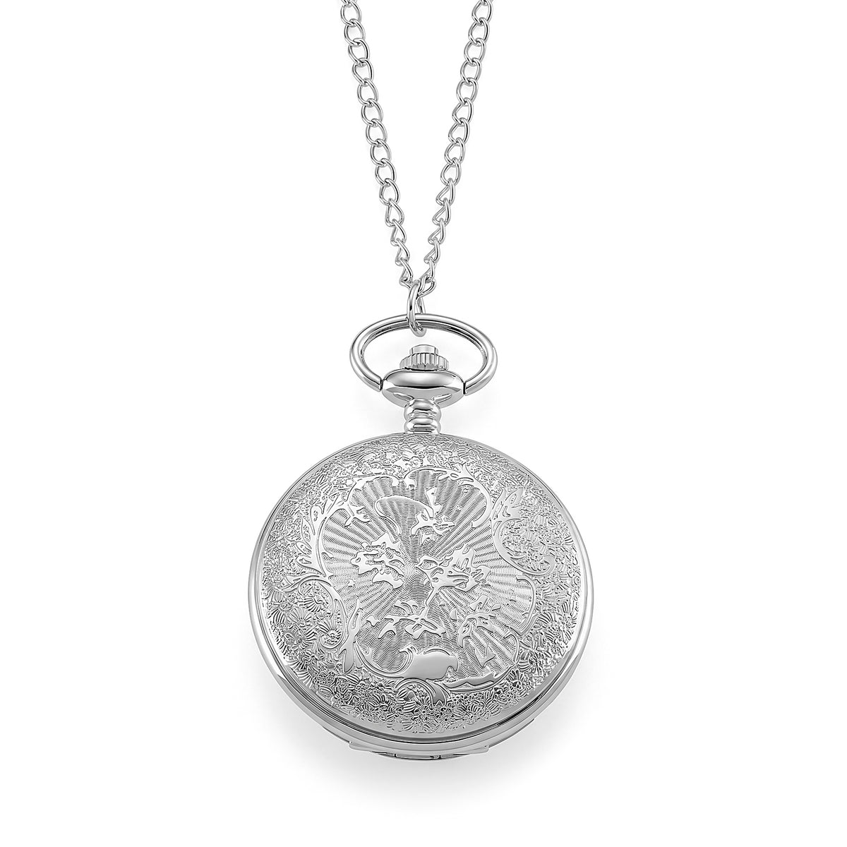 STRADA Limited Edition Moon &amp; Star Pocket Watch With Japanese Movement, Water Resistancy &amp; 31 Inch Curb Chain V32515307 6