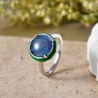 D'Joy - Boulder Opal Triplet & White Zircon Solitaire Ring in Rhodium Overlay Sterling Silver 2.43 Ct._8576521_2
