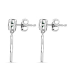 D'Joy - AAA Gemfields Zambian Emerald Dangling Earring with Push Post in Rhodium Overlay Sterling Silver 0.50 Ct._8576563_3