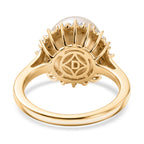 Royal Bali Collection - AAA Golden South Sea Pearl (9-11mm) & Natural White Diamond Halo Ring in 18K Vermeil Yellow Gold Plated Sterling Silver_8576618_4