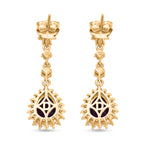 D'Joy - AAA Zambian Amethyst & White Zircon Dangling Halo Earring with Push Post in Yellow Gold Plated Sterling Silver 2.90 Ct._8576764_4