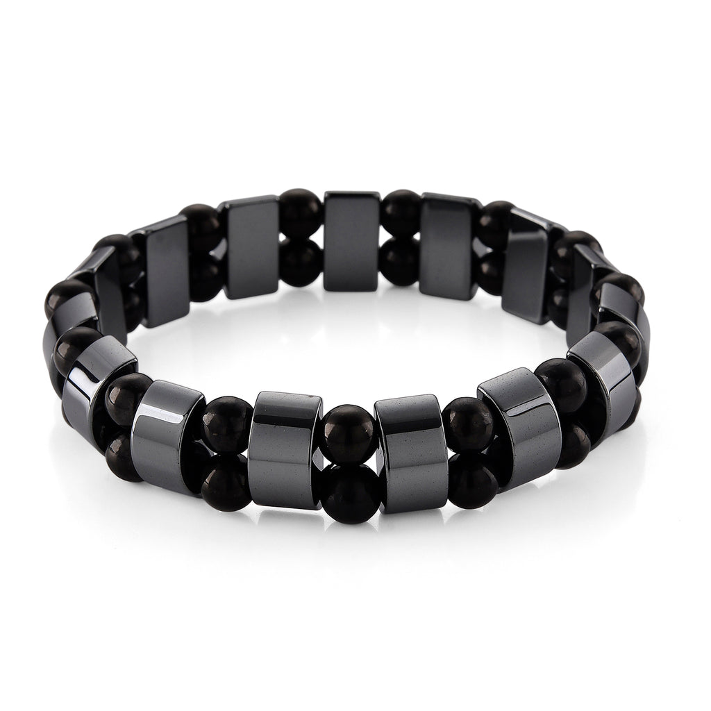 Hematite & Shungite Stretchable Bracelet (Size - 7.5) 180.00 Ct._8577027