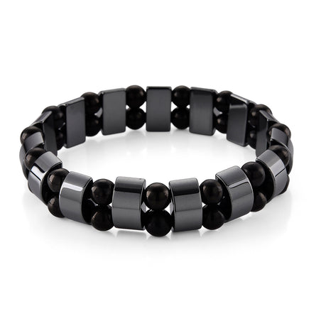 Hematite &amp; Shungite Stretchable Bracelet (Size - 7.5) 180.00 Ct. 8577027 1