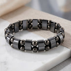 Hematite & Shungite Stretchable Bracelet (Size - 7.5) 180.00 Ct._8577027_2