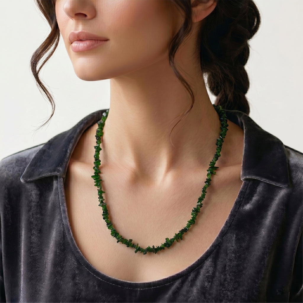 Natural Chrome Diopside Adjustable Length Necklace (Size - 18+2 Ext) with Clasp 90.00 Ct._8577164_1