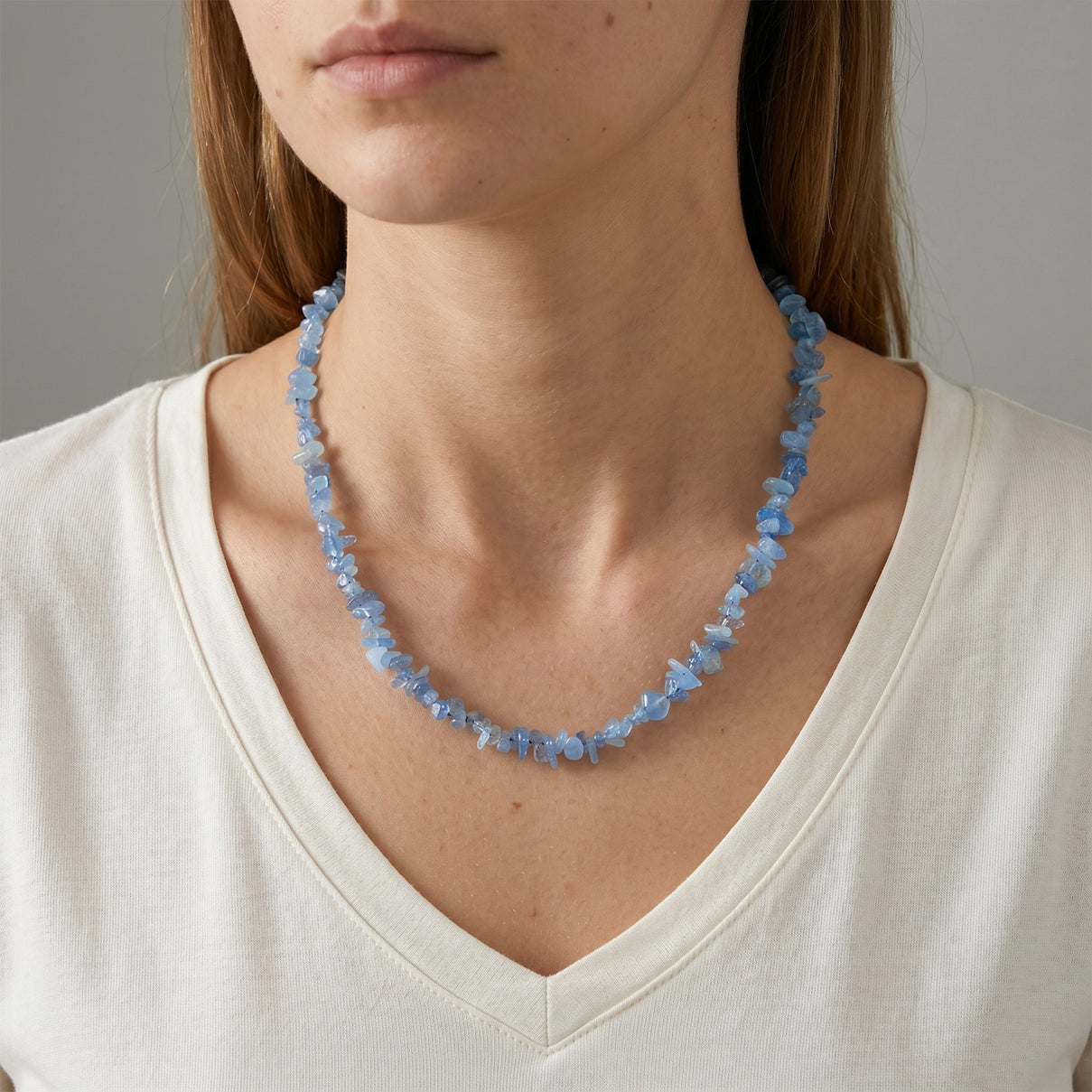 Aquamarine Adjustable Necklace (Size - 18+2 Ext) 90.00 Ct. 8577166 2