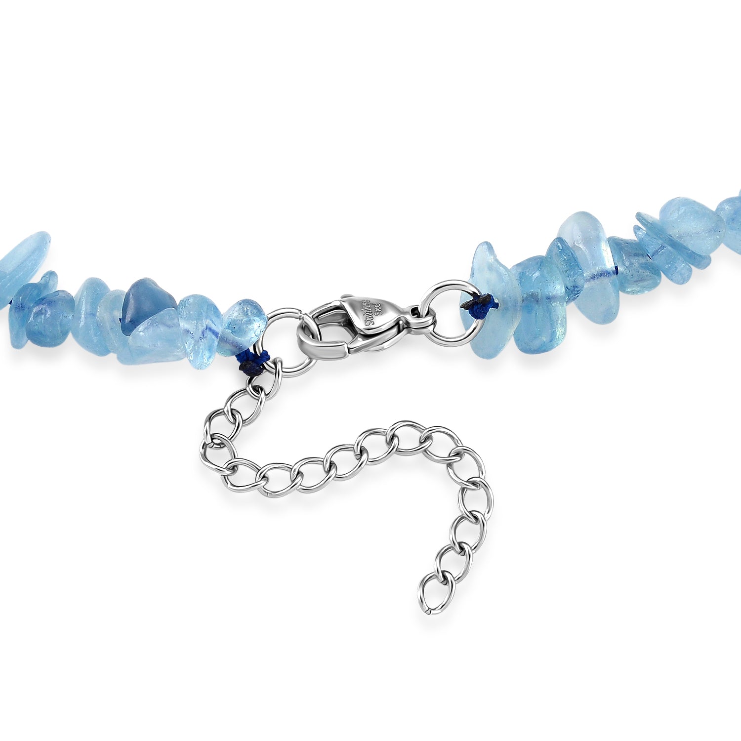 Aquamarine Adjustable Necklace (Size - 18+2 Ext) 90.00 Ct. 8577166 4