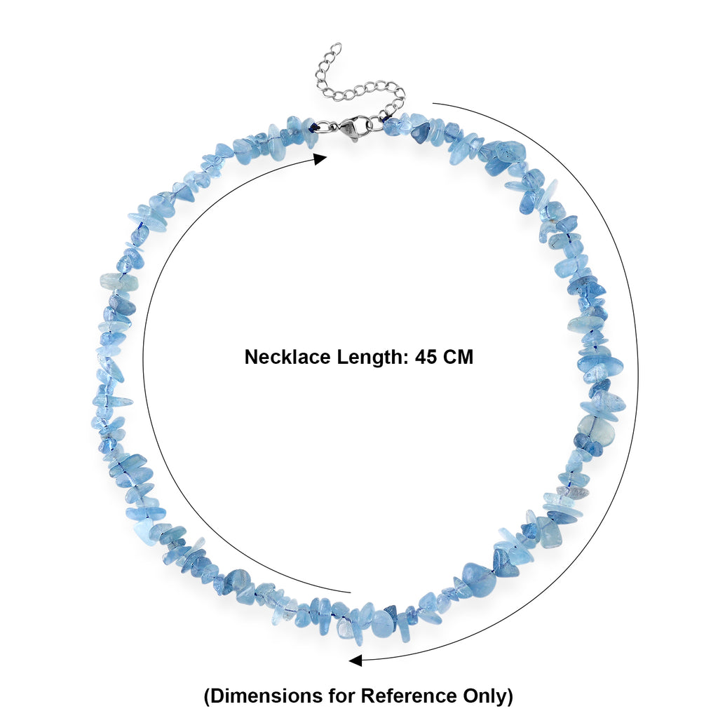 Aquamarine Adjustable Necklace (Size - 18+2 Ext) 90.00 Ct._8577166_4