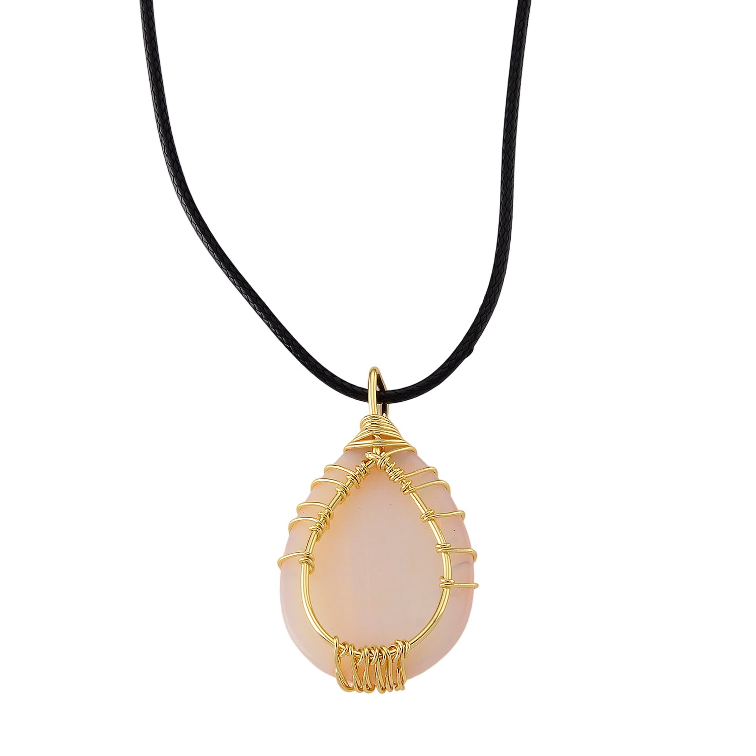 Opalite Tree of Life Adjustable Drop Necklace (Size - 17.5-2 Ext) 45.00 Ct. 8577175 5