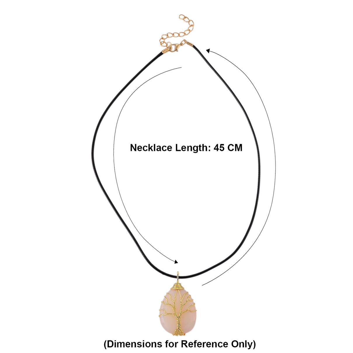 Opalite Tree of Life Adjustable Drop Necklace (Size - 17.5-2 Ext) 45.00 Ct. 8577175 7